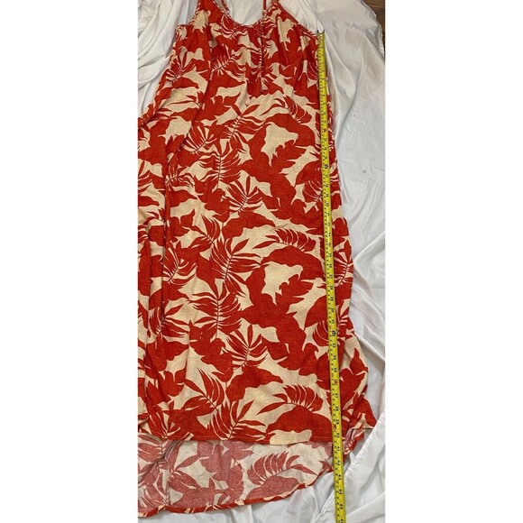 XIX Palms x Tribal Napali Hi Low Maxi Orange Floral Resort Spring Break Hawaii L - Picture 9 of 12